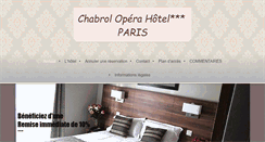 Desktop Screenshot of hotelchabrol.com