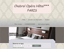 Tablet Screenshot of hotelchabrol.com